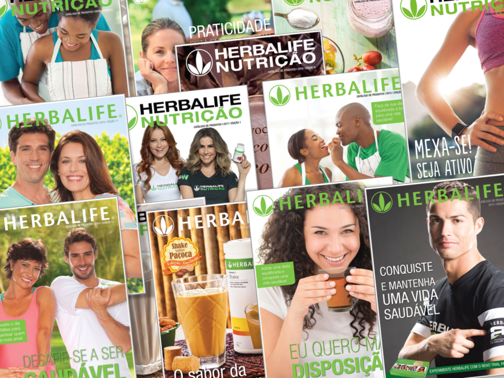 colagem catalogos de produtos herbalife 2015 a 2017